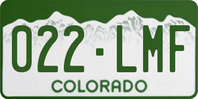 CO license plate 022LMF