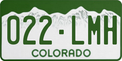 CO license plate 022LMH