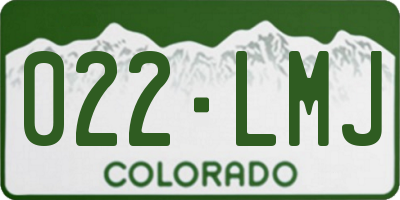 CO license plate 022LMJ