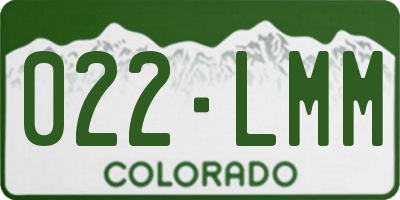 CO license plate 022LMM