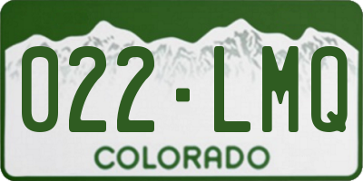 CO license plate 022LMQ