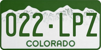 CO license plate 022LPZ