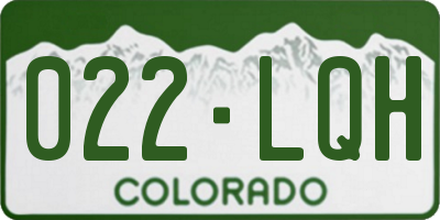 CO license plate 022LQH