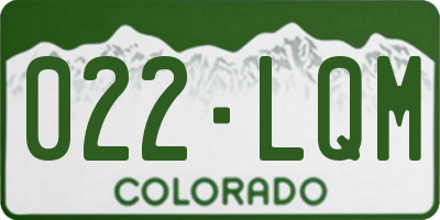 CO license plate 022LQM