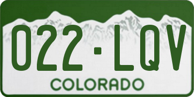 CO license plate 022LQV
