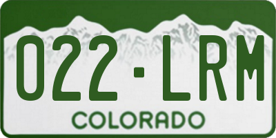 CO license plate 022LRM