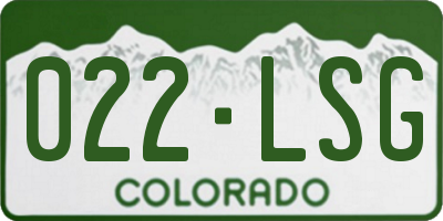 CO license plate 022LSG