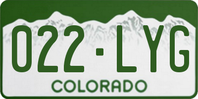 CO license plate 022LYG