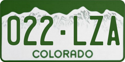 CO license plate 022LZA