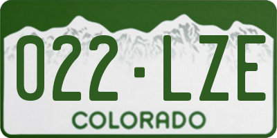 CO license plate 022LZE