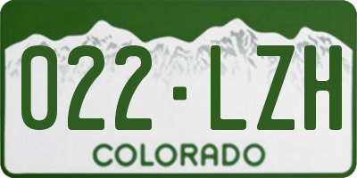 CO license plate 022LZH