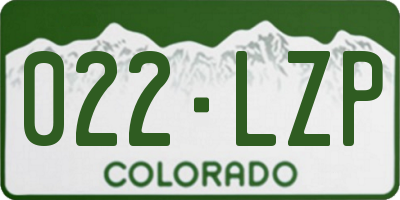 CO license plate 022LZP