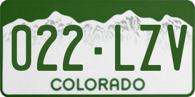 CO license plate 022LZV