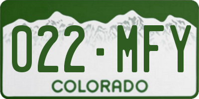 CO license plate 022MFY