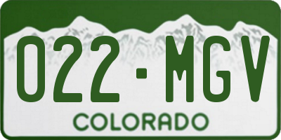CO license plate 022MGV
