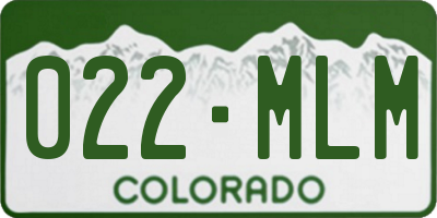 CO license plate 022MLM