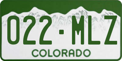 CO license plate 022MLZ