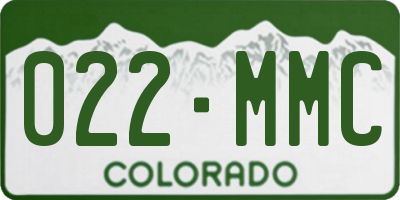 CO license plate 022MMC