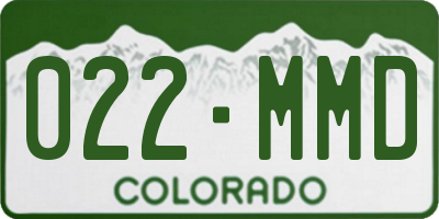 CO license plate 022MMD