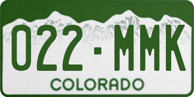 CO license plate 022MMK
