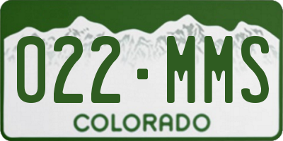 CO license plate 022MMS