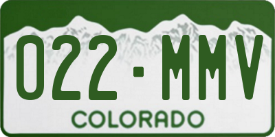 CO license plate 022MMV