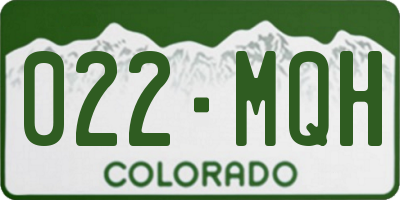 CO license plate 022MQH