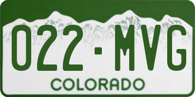 CO license plate 022MVG