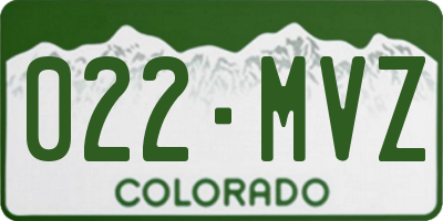 CO license plate 022MVZ