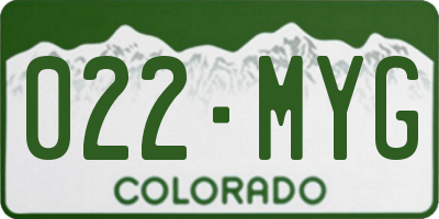CO license plate 022MYG