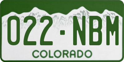 CO license plate 022NBM