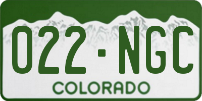 CO license plate 022NGC