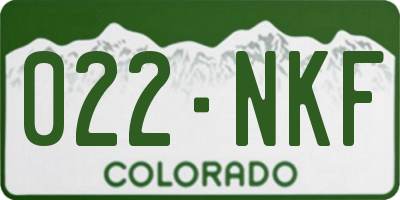 CO license plate 022NKF