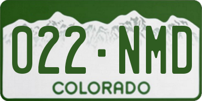 CO license plate 022NMD