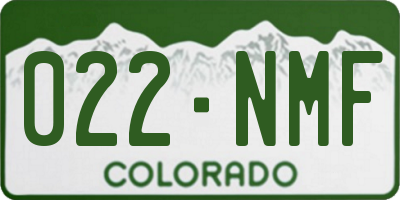 CO license plate 022NMF
