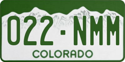 CO license plate 022NMM