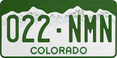 CO license plate 022NMN