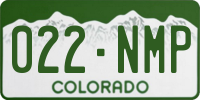 CO license plate 022NMP