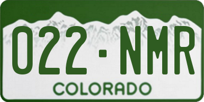 CO license plate 022NMR