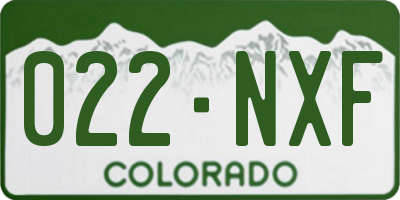 CO license plate 022NXF