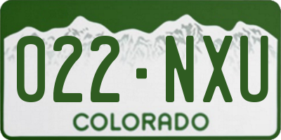 CO license plate 022NXU
