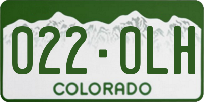 CO license plate 022OLH
