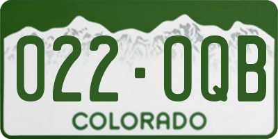 CO license plate 022OQB