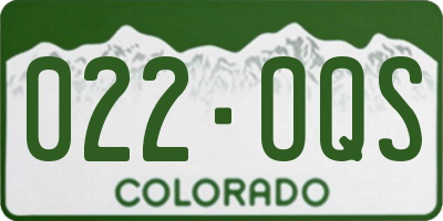 CO license plate 022OQS