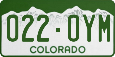 CO license plate 022OYM