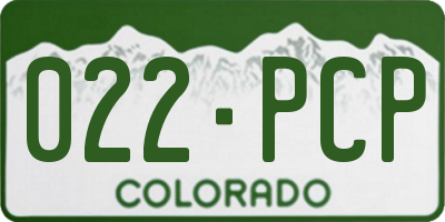 CO license plate 022PCP