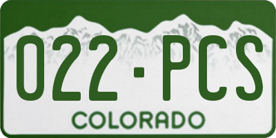 CO license plate 022PCS