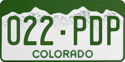 CO license plate 022PDP