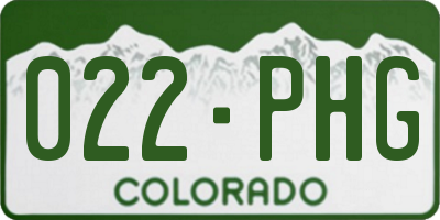 CO license plate 022PHG