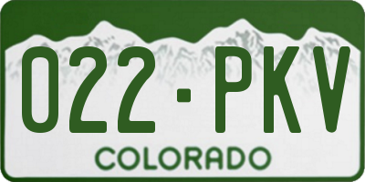 CO license plate 022PKV